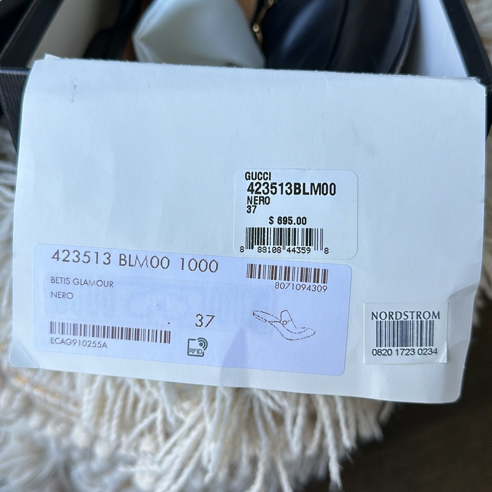 Gucci Princetown Horsebit Black Leather Flats Loafers Mules size 37 EUC - Picture 7 of 17
